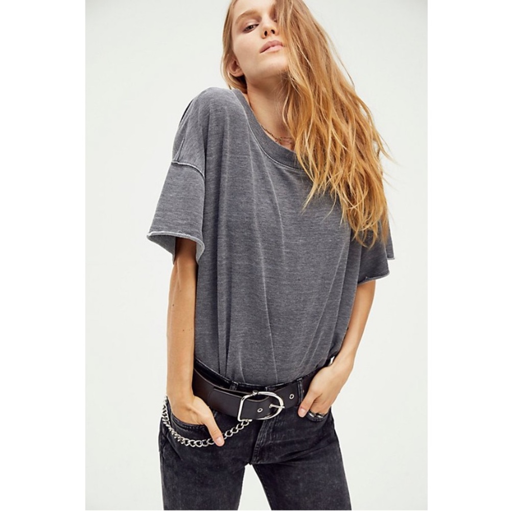 NWOT🔹️ Cozy Cool Girl Bodysuit by Intimately at Free People, Washed Black, S